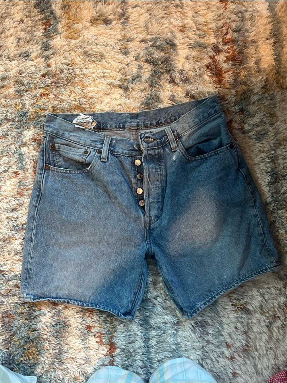 Riders by Lee Classic Button-Fly Denim Shorts - Blue